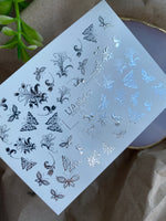 Nail Water Decal Fs-117 | Water Slide Nail Decals Butterfly | Ornamental Flourishes - UASLIDER