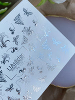 Nail Water Decal Fs-117 | Water Slide Nail Decals Butterfly | Ornamental Flourishes - UASLIDER