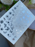 Nail Water Decal Fs-117 | Water Slide Nail Decals Butterfly | Ornamental Flourishes - UASLIDER