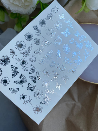 Nail Water Decal Fs-117 | Water Slide Nail Decals Butterfly | Ornamental Flourishes