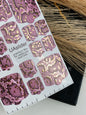 Pedicure nail wrap films mwf-048 | Nail Wrap Films for Pedicure | Lilac Snake Skin with Gold Foil