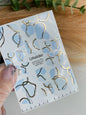 Pedicure nail wrap films mwf-066 | Nail Wrap Films for Pedicure | Light Blue Abstract Design with Gold Foil
