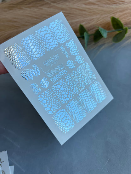 Nail Water Decal Fs-195 | Water Slide Nail Decals Snake Skin | Full Cover Reptile Texture