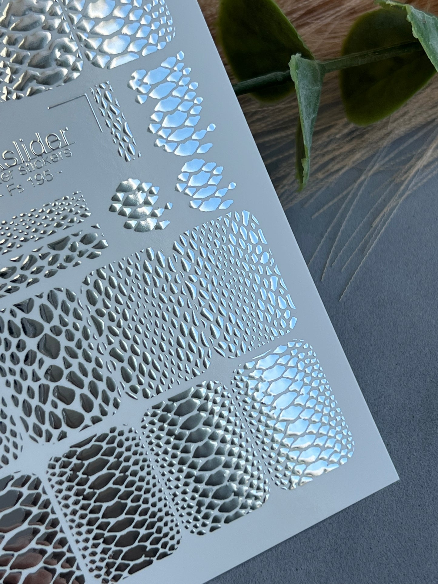 Nail Water Decal Fs-195 | Water Slide Nail Decals Snake Skin | Full Cover Reptile Texture