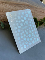 Nail Water Decal Fs-202 | Water Slide Nail Decals Snowflakes | Winter Holiday Design - UASLIDER