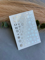 Nail Water Decal Fs-208 | Water Slide Nail Decals Snowflakes | Snow Mood Winter Design - UASLIDER