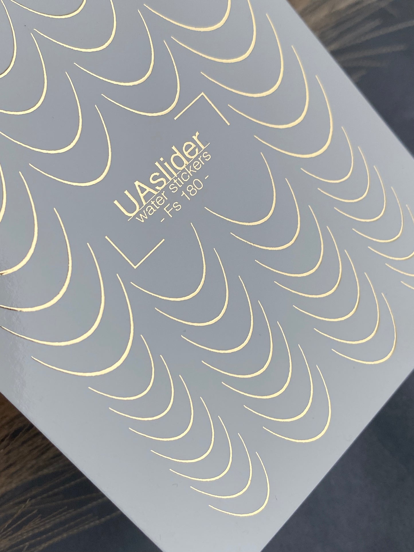 Nail Water Decal Fg-180 | Gold Foil Water Slide Nail Decals | Classic French Tips