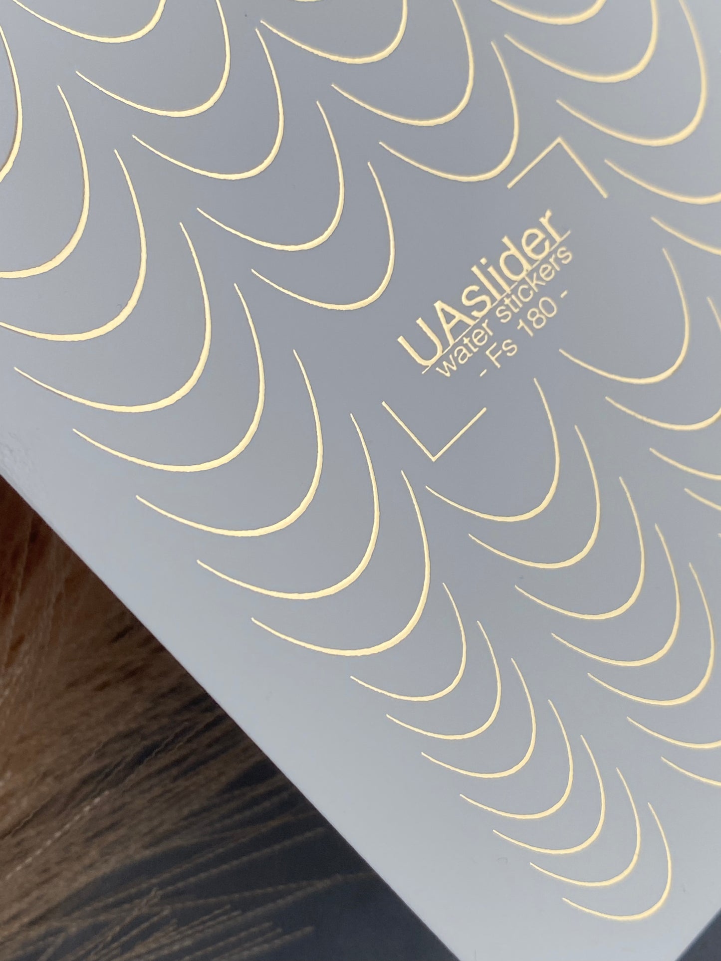 Nail Water Decal Fg-180 | Gold Foil Water Slide Nail Decals | Classic French Tips