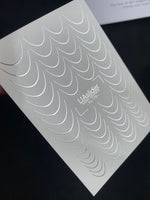 Nail Water Decal Fs-179 | Water Slide Nail Decals French | Silver Classic Smile Lines - UASLIDER