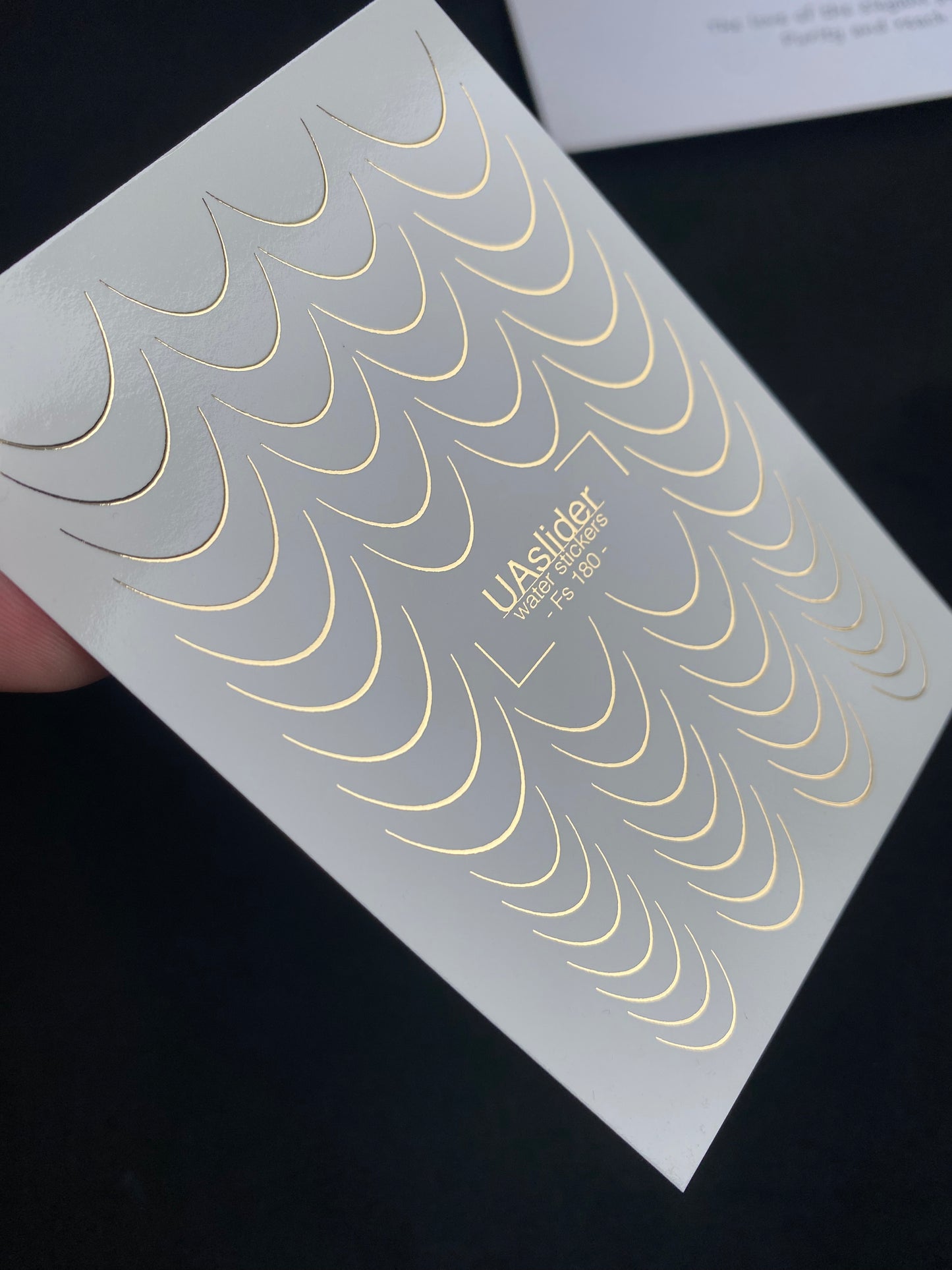 Nail Water Decal Fg-180 | Gold Foil Water Slide Nail Decals | Classic French Tips