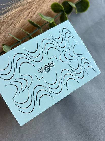 מדבקת מים לציפורניים 674