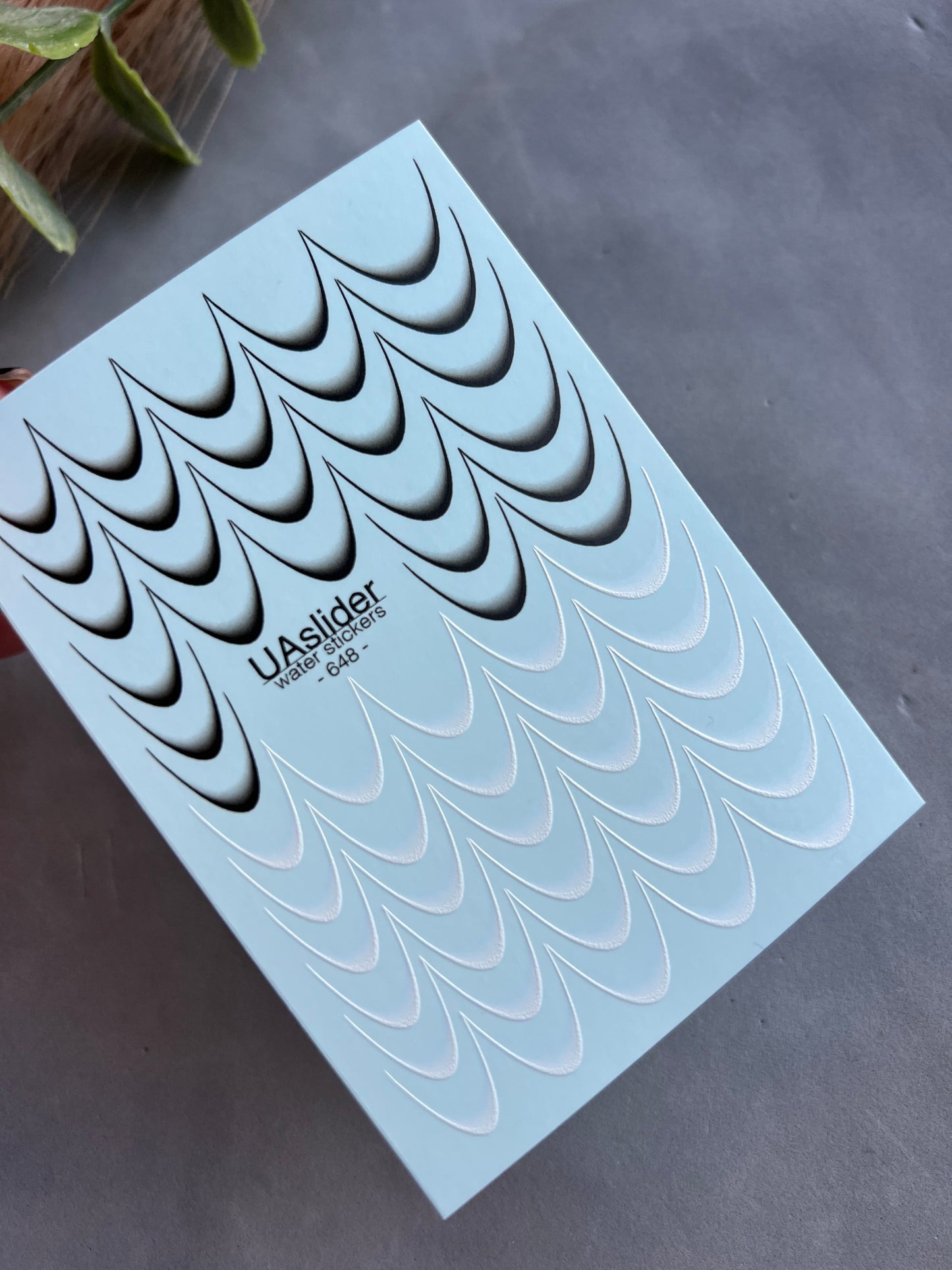 מדבקת מים לציפורניים 648