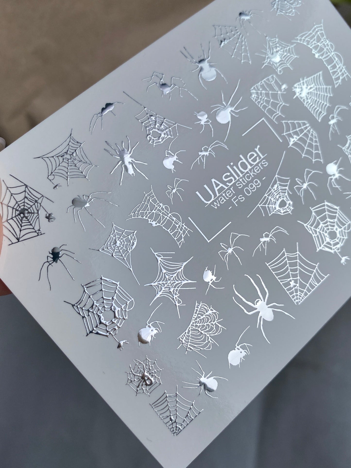 Nail Water Decal Fs-099 | Halloween Water Slide Nail Decals | Spiders and Webs