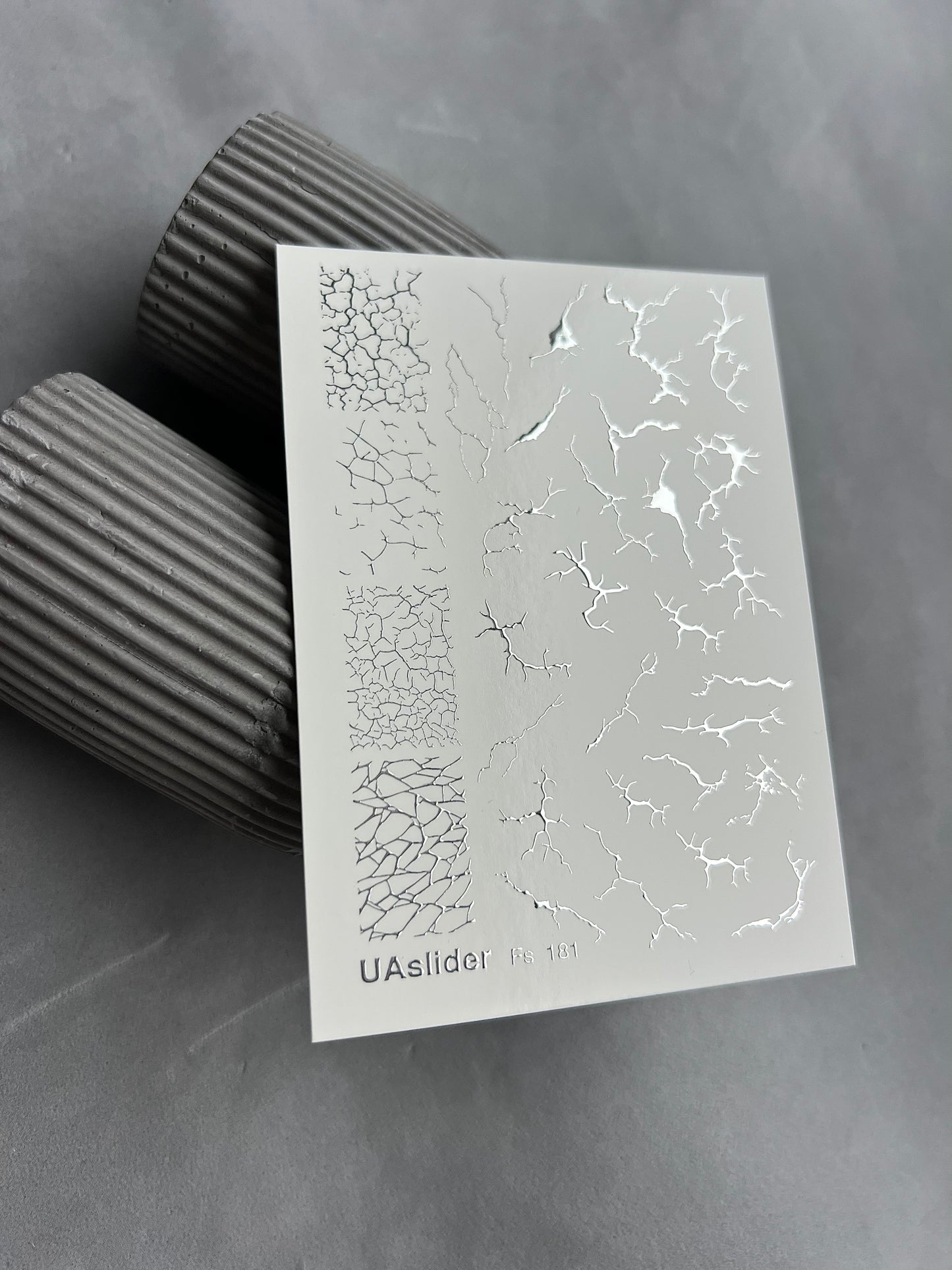 Naklejka na paznokcie Fs-181 | Naklejki do paznokci na wodę z efektem pęknięć | Tekstura złamanych linii