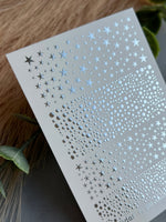 Nail Water Decal Fs-203 | Water Slide Nail Decals Stars and Dots | Minimalist Cosmic Design - UASLIDER