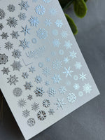 Nail Water Decal Fs-202 | Water Slide Nail Decals Snowflakes | Winter Holiday Design - UASLIDER