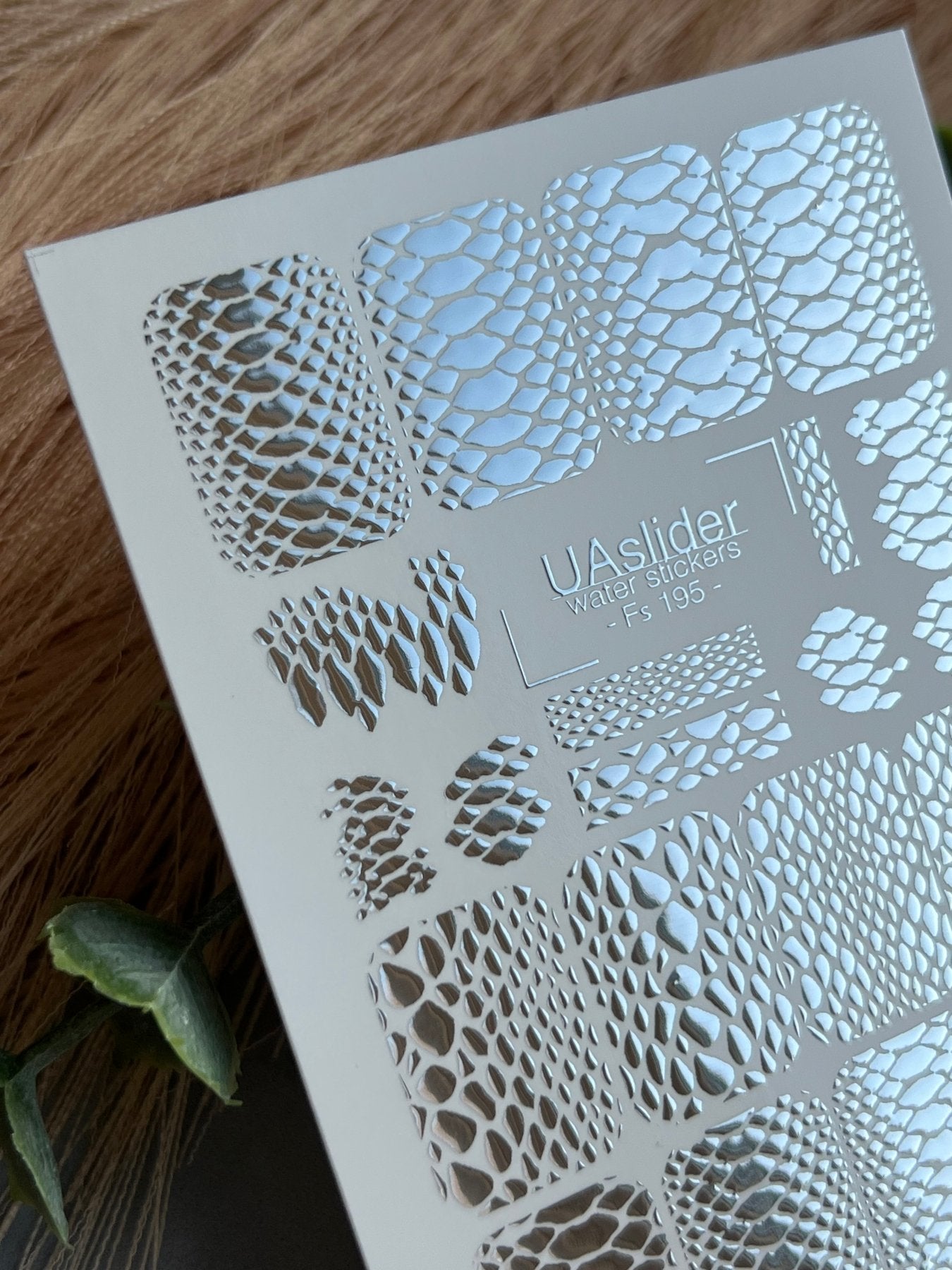 Nail Water Decal Fs-195 | Water Slide Nail Decals Snake Skin | Full Cover Reptile Texture - UASLIDER