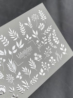 Nail Water Decal Fs-176 | Water Slide Nail Decals Leaves | Botanical Greenery - UASLIDER