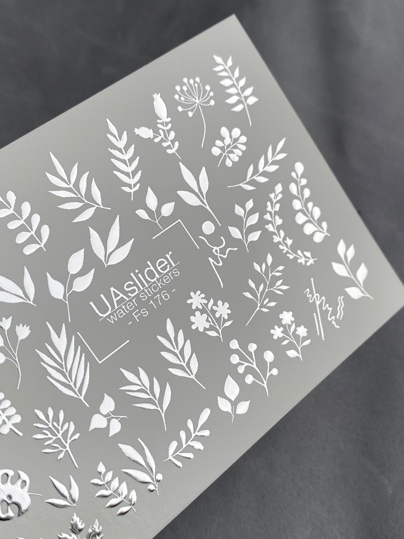 Nail Water Decal Fs-176 | Water Slide Nail Decals Leaves | Botanical Greenery - UASLIDER
