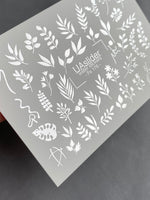 Nail Water Decal Fs-176 | Water Slide Nail Decals Leaves | Botanical Greenery - UASLIDER