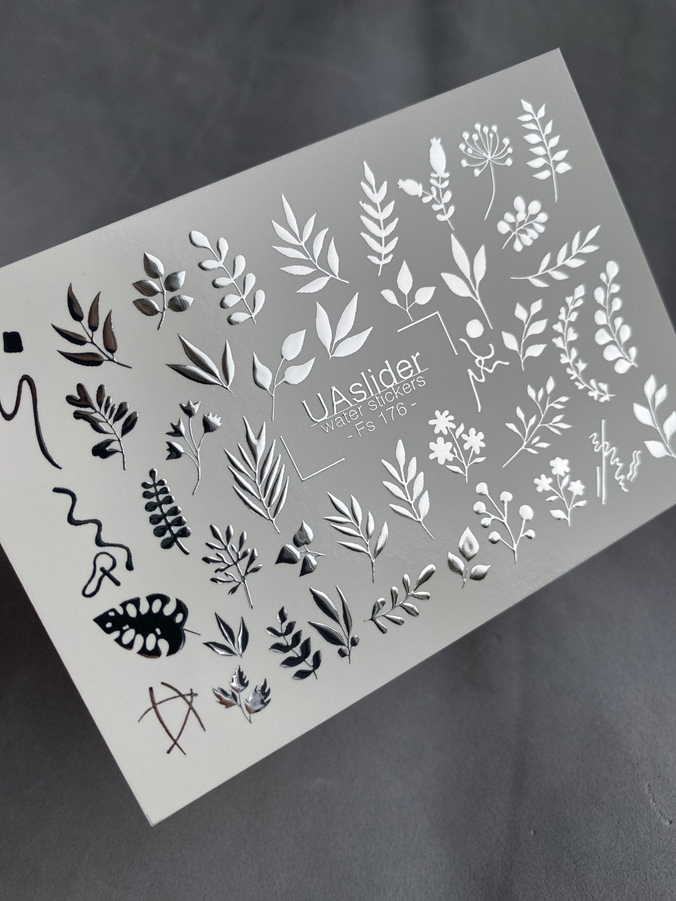 Nail Water Decal Fs-176 | Water Slide Nail Decals Leaves | Botanical Greenery - UASLIDER