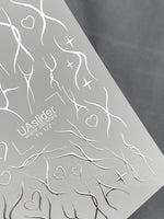 Nail Water Decal Fs-177 | Water Slide Nail Decals Abstract | Minimalist Body Line Art - UASLIDER