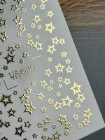 Nail Water Decal Fg-210 | Water Slide Nail Decals | Gold Foil Stars Constellation - UASLIDER