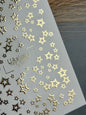 Nail Water Decal Fg-210 | Water Slide Nail Decals | Gold Foil Stars Constellation