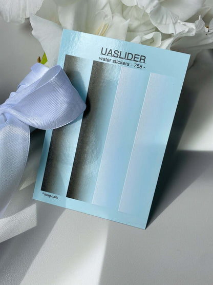 Nail Water Decal 758 packaging with water slide decals and ribbon detail on a clean surface.