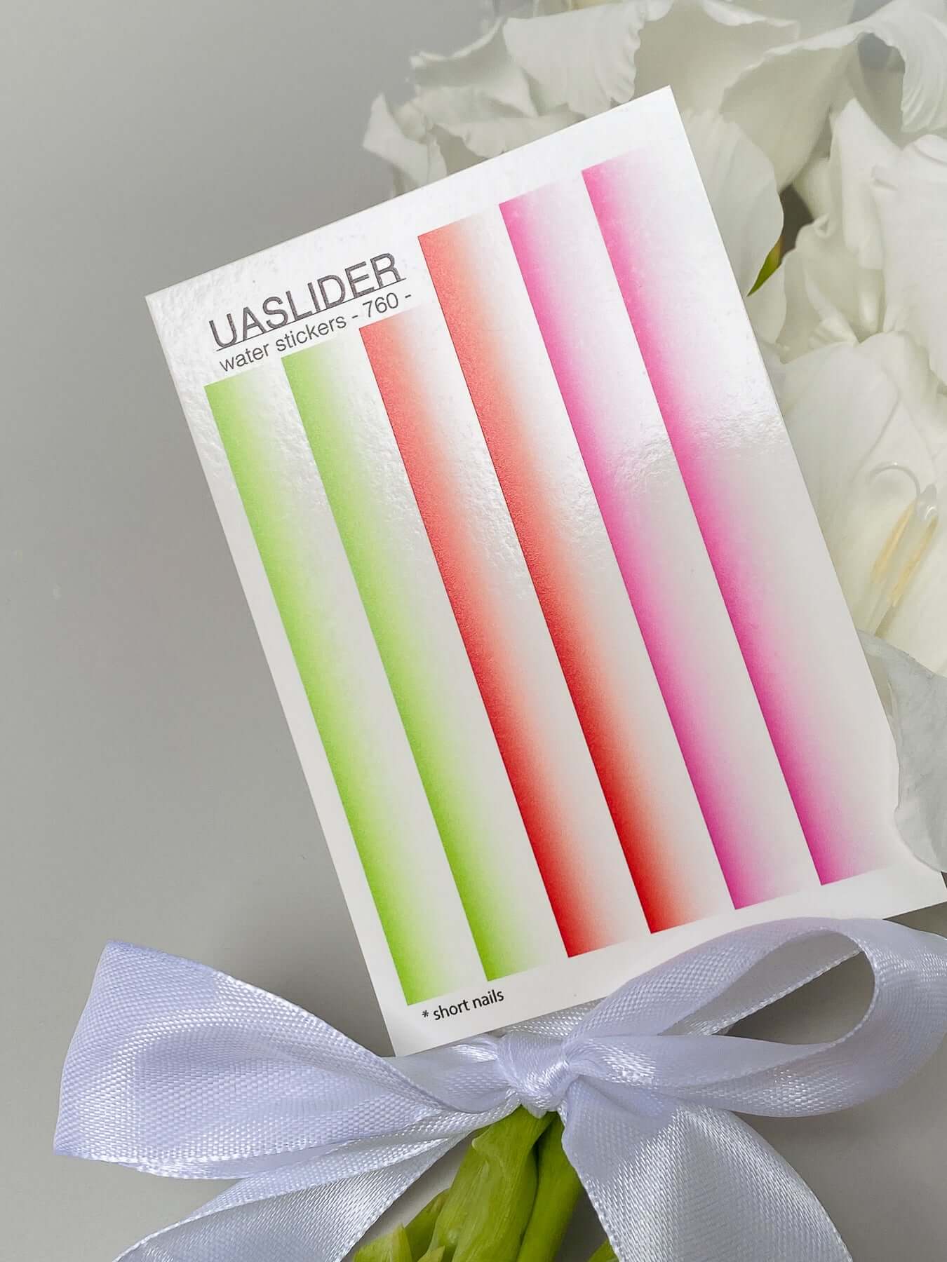 Nail Water Decal 760 pack featuring vibrant gradient designs for stunning nail art.