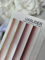 Nail Water Decal CF-647 | Gradient Water Slide Nail Decals | Burgundy Ombre with Gold Glitter - UASLIDER