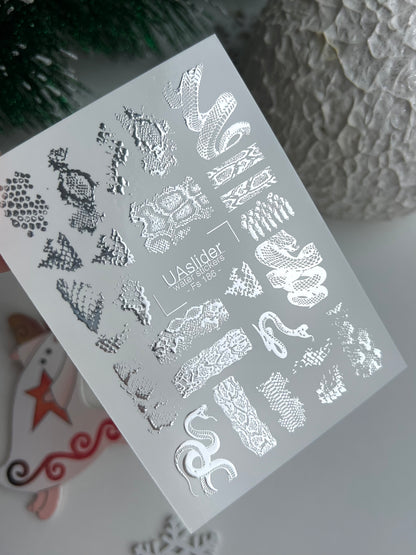 Nail Water Decal Fs-186 | Water Slide Nail Decals Snake Print | Reptile Texture Design