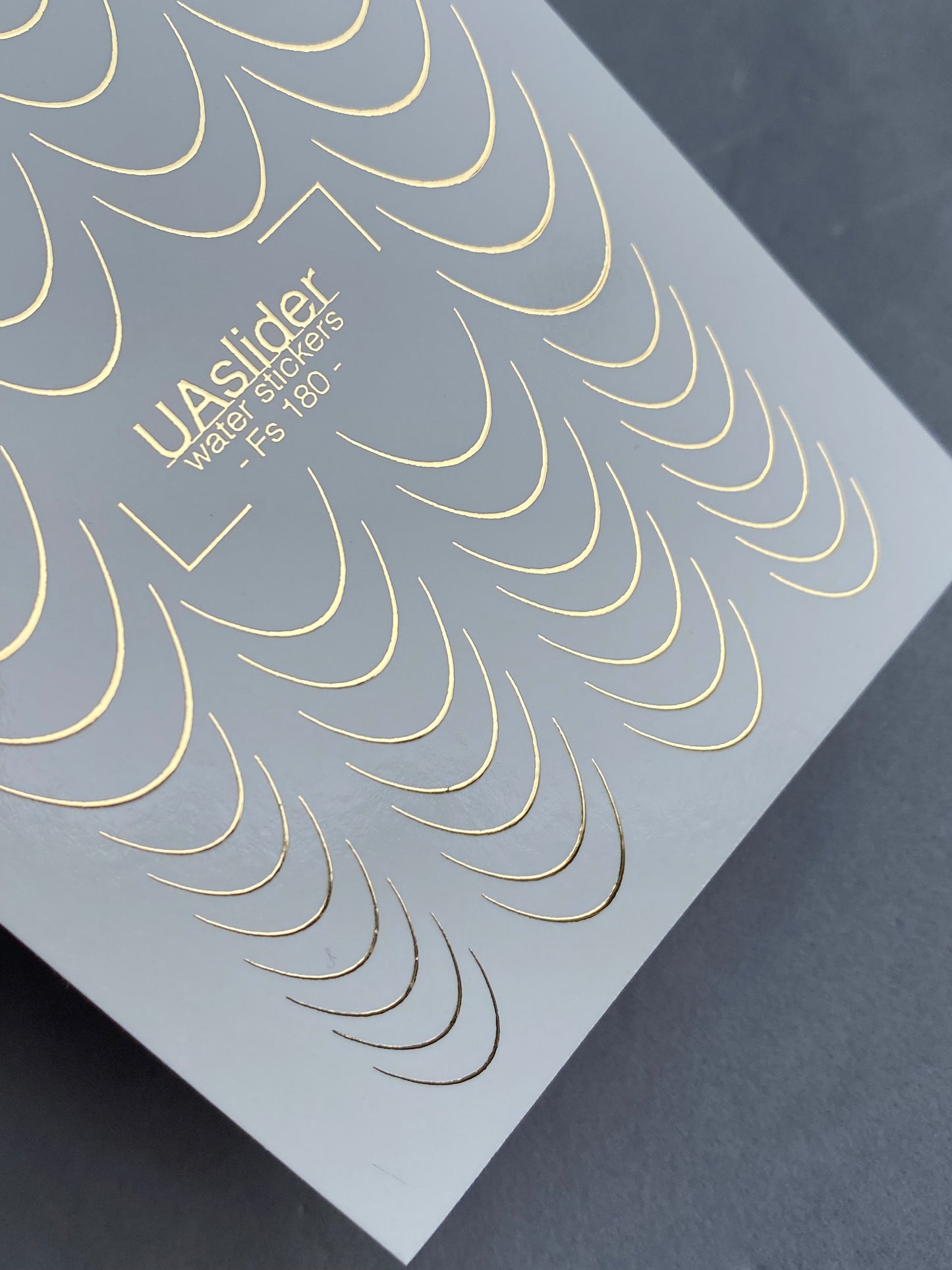 Nail Water Decal Fg-180 | Gold Foil Water Slide Nail Decals | Classic French Tips