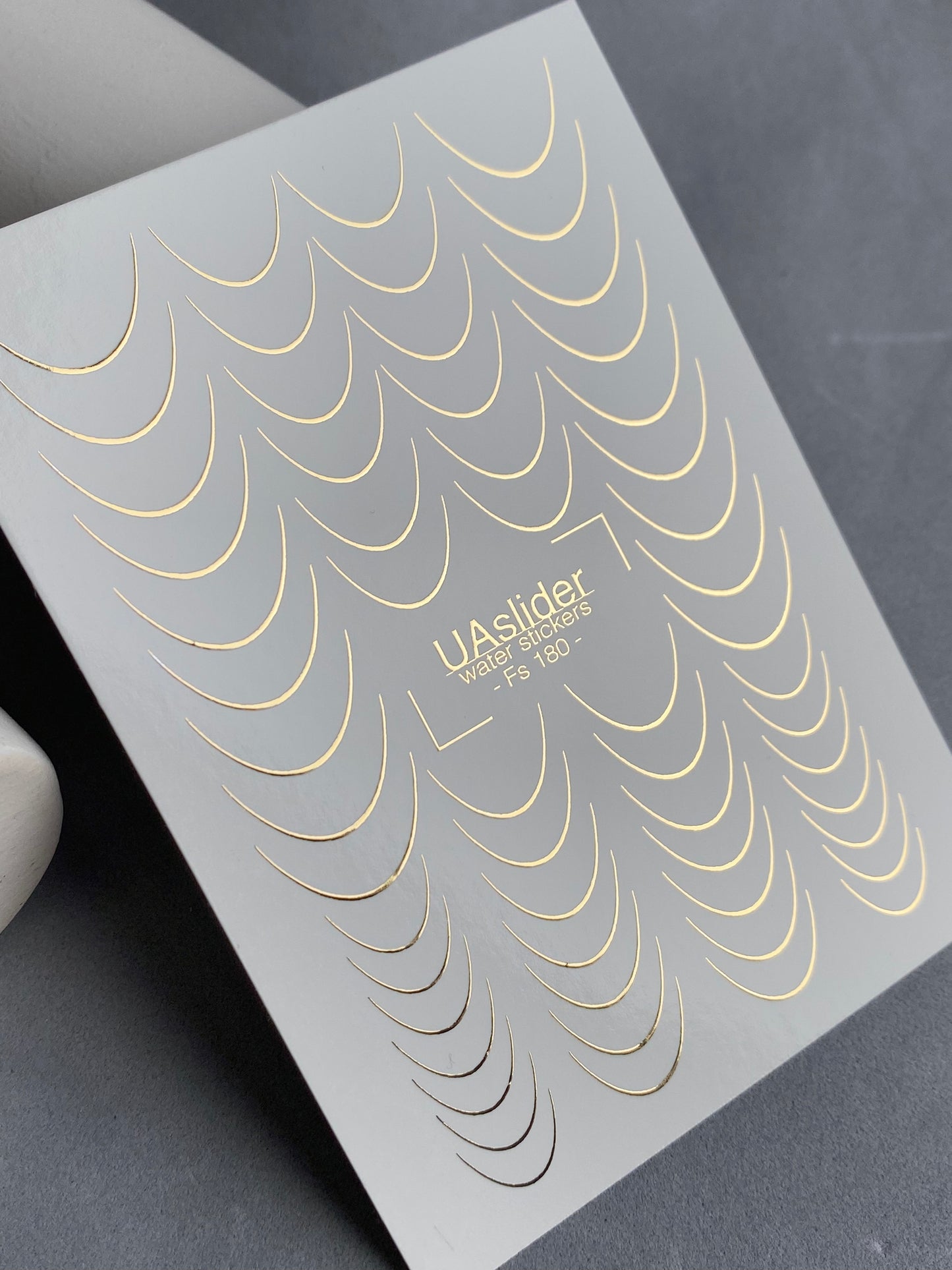 Nail Water Decal Fg-180 | Gold Foil Water Slide Nail Decals | Classic French Tips