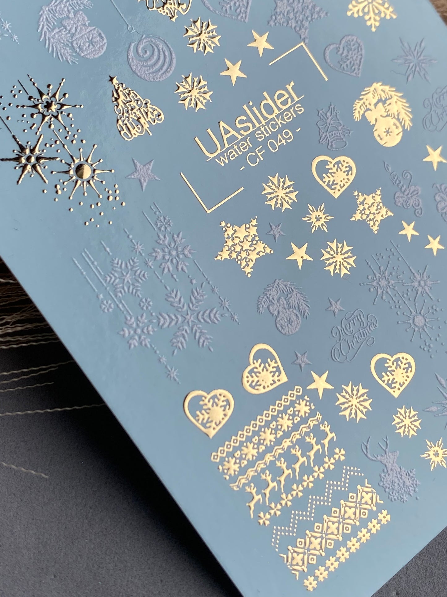 Nail Water Decal CF-049 | Christmas Nail Water Decals | Snowflakes, Reindeer & Festive Ornaments