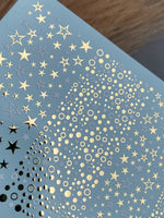 Nail Water Decal CF-053 | Star and Dot Nail Water Decals | Black, Gold & Silver Patterns - UASLIDER