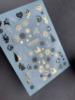 Nail Water Decal CF-041 | Christmas Nail Water Decals | Angels, Reindeer, Snowflakes, Trees - UASLIDER