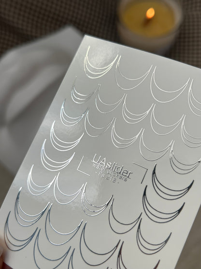 Nail Water Decal Fs-218 | Water Slide Nail Decals French Smile Lines | Elegant Curved Nail Art Design