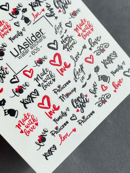 Nail Water Decal 605