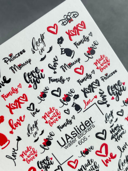 Nail Water Decal 605