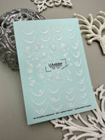 Snowflake Nail Decals — French Tip Swipes & Scattered Flakes | NC-161