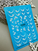 Snowflake Nail Decals — French Tip Swipes & Scattered Flakes | NC-161