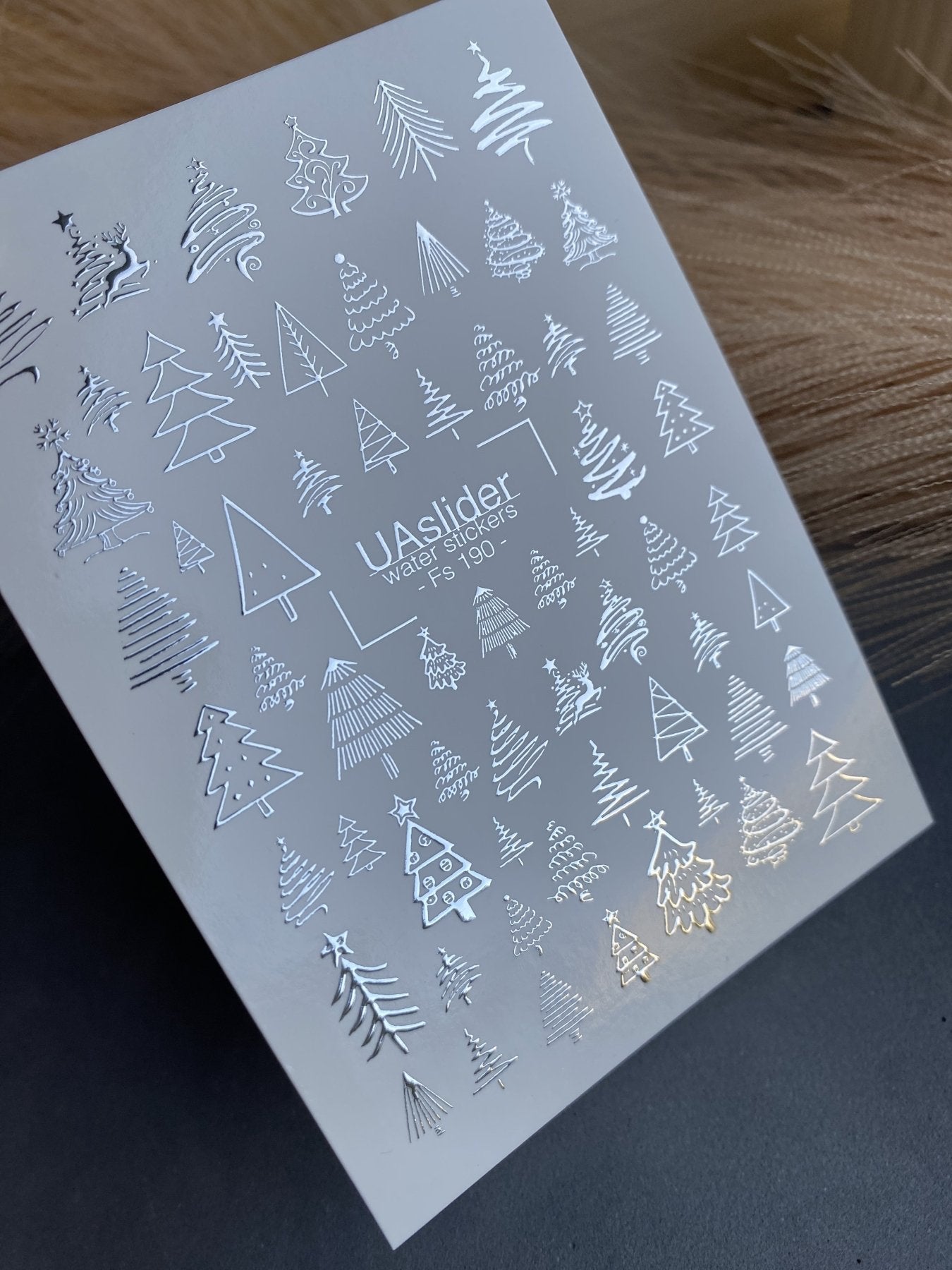 Nail Water Decal Fs-190 | Water Slide Nail Decals Christmas Trees | Festive Holiday Design - UASLIDER