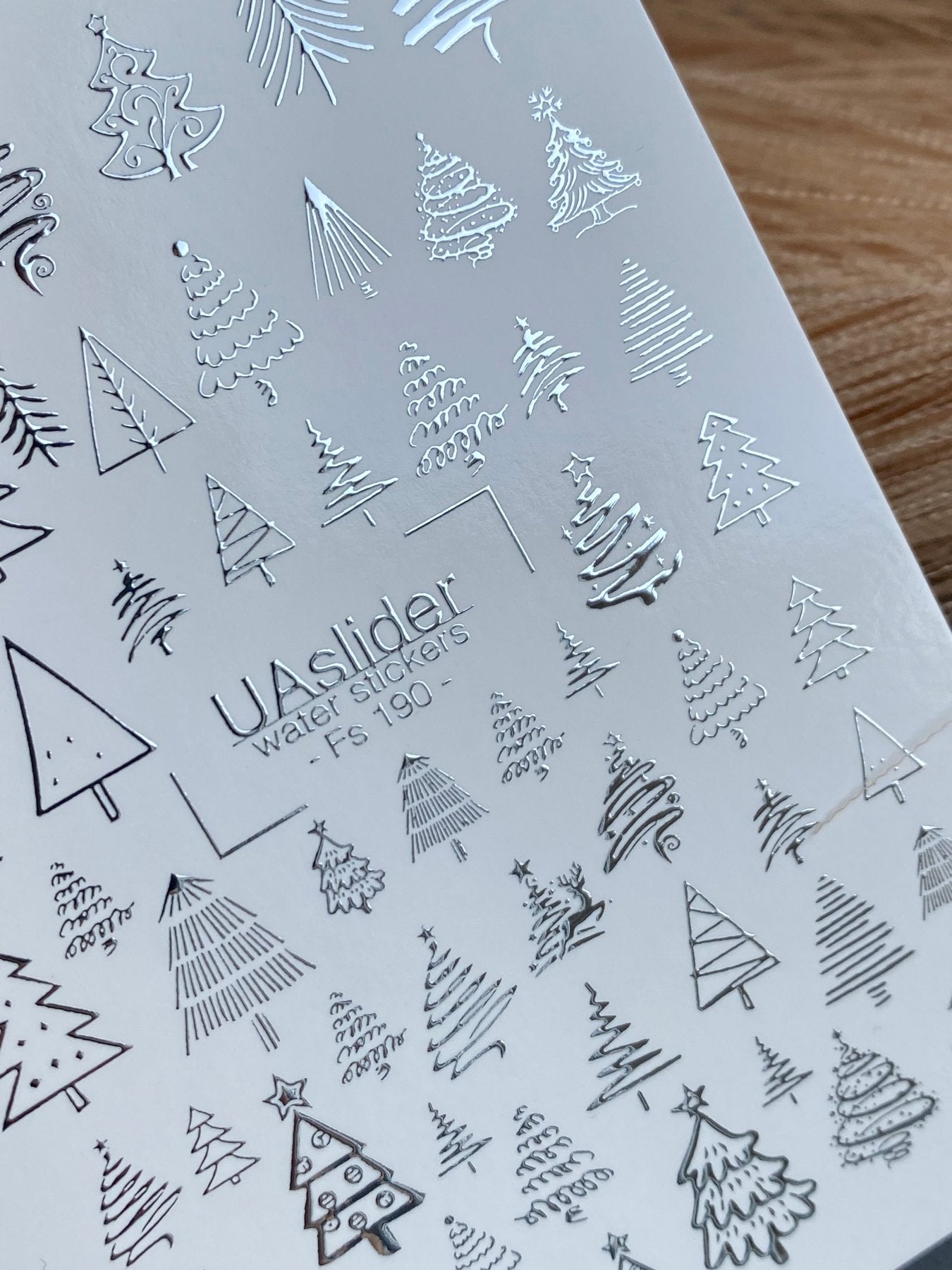 Nail Water Decal Fs-190 | Water Slide Nail Decals Christmas Trees | Festive Holiday Design - UASLIDER