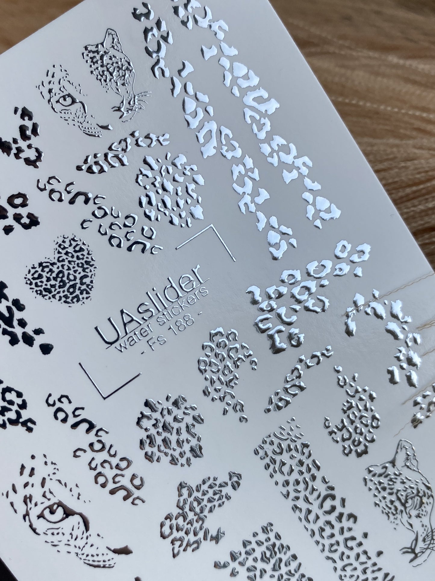 Nail Water Decal Fs-188 | Water Slide Nail Decals Leopard Print | Animal Pattern Design