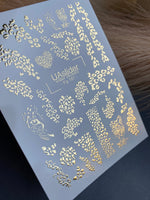 Nail Water Decal Fg-187 | Gold Foil Water Slide Nail Decals | Leopard Print & Wild Animal Designs - UASLIDER