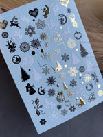 Nail Water Decal CF-041 | Christmas Nail Water Decals | Angels, Reindeer, Snowflakes, Trees - UASLIDER