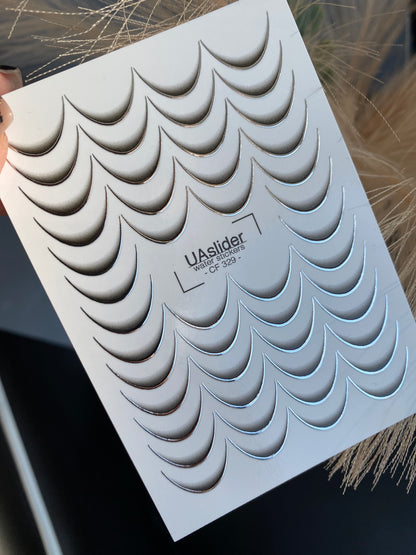 Nagel Wasserabziehbild CF-329 | Französische Wasserfolien Nagelabziehbilder | Schwarz und Silber Farbverlauf Spitzen