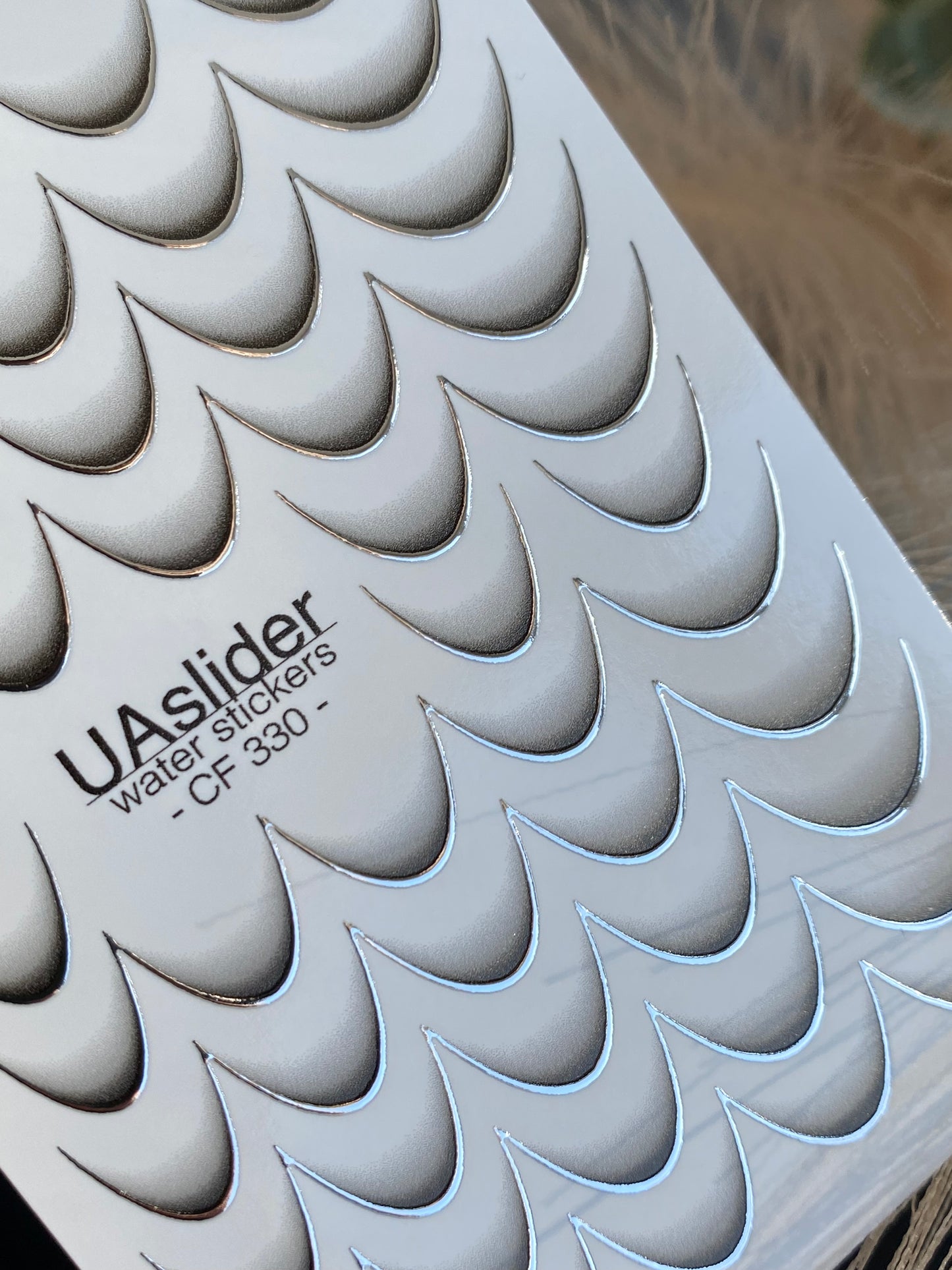 Naklejka na paznokcie CF-330 | Francuskie naklejki wodne do paznokci | Przydymione nagie gradientowe końcówki