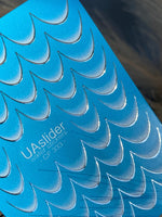 Nail Water Decal CF-333 | French Water Slide Nail Decals | Blue Gradient with Silver Outline - UASLIDER